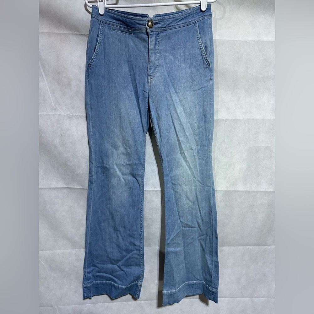 Anthropologie Pilcro Jeans Size 28 High Rise Bootcut Flare Soft Modal Retro 70s